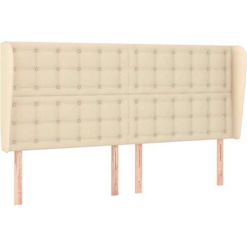 Uzglavlje s u&amp;scaron;ima krem 203x23x118/128 cm od tkanine Slike