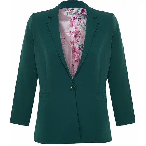 Trendyol Curve Green Woven Plus Size Jacket