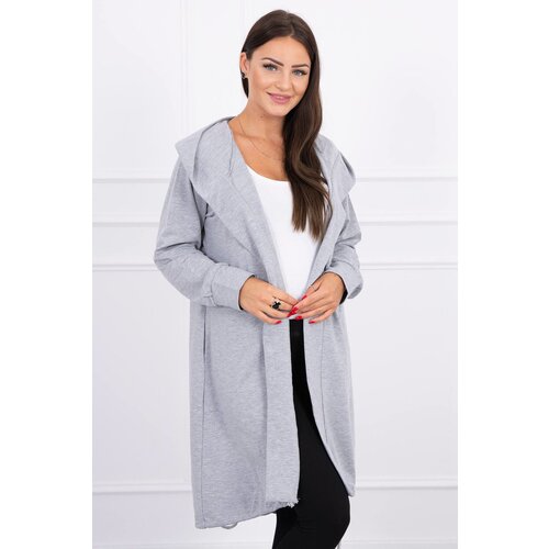 Kesi Cardigan with oversize print grey Slike