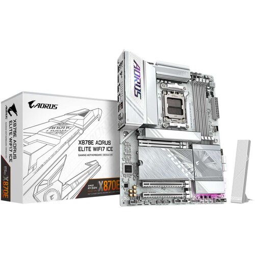 Gigabyte X870E AORUS ELITE WIFI7 ICE ATX Motherboard Socket AM5 HDMI Slike