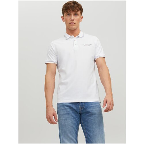 Jack &amp;amp; Jones White Mens Polo T-Shirt Archie - Men Slike