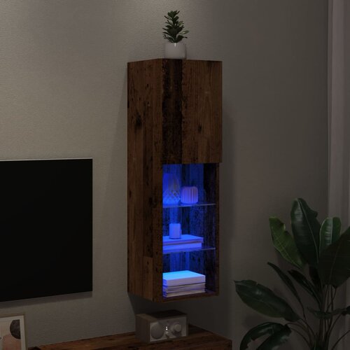 Furnova TV omarica z LED lučkami starinski les 30,5x30x102 cm, (21922968) Slike