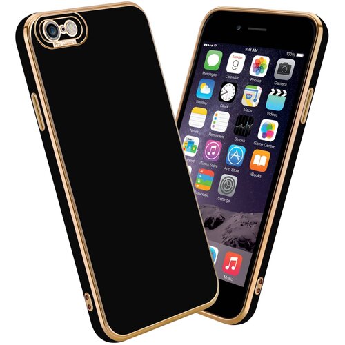 Cadorabo Ohi&scaron;je, združljiv z Apple v sijajnem črni barvi - Rose Gold - Za&scaron;čitni pokrov iz fleksibilnega silikona TPU in z za&scaron;čito pred kamero, (20596457) Cene