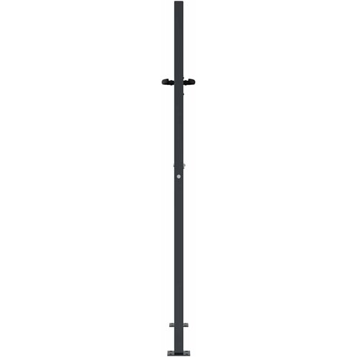  Vrtna vrata antracit 100x125 cm dizajn s čeličnim travom Slike