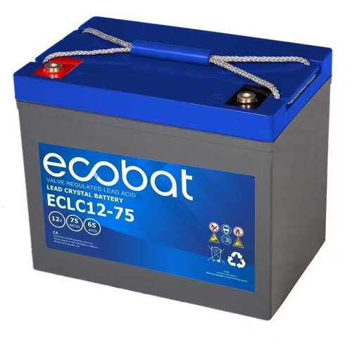  Baterija Ecobat Lead Crystal 12V, 75Ah, VRLA, bez održavanja Slike