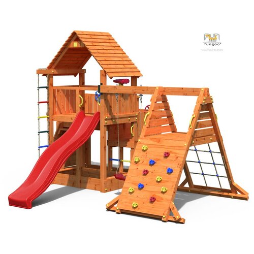Fungoo Set BIG LEADER SPIDER RED - drveno dječje igrali&amp;scaron;te Slike