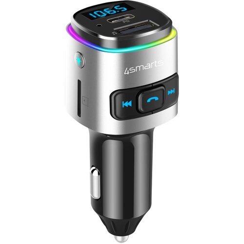 4SMARTS FM oddajnik Bluetooth, avtomobilski polnilec USB / USB-C, večfunkcijski komplet za prostoročno telefoniranje - (5000309132) Slike