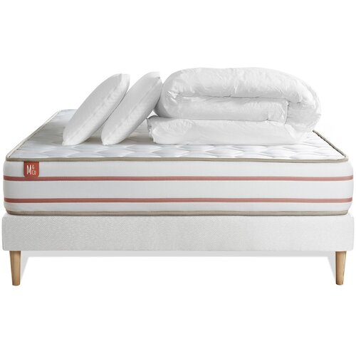 Marmottes & Co Celoten paket za posteljo - Vzmetnica 140x190 cm + Vzmetni okvir z letvami (komplet) + 2 vzglavnika + Prevleka - Le Doux, (21613774) Cene