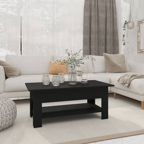 VidaXL stolić za kavu crni 102 x 55 x 42 cm od iverice Slike