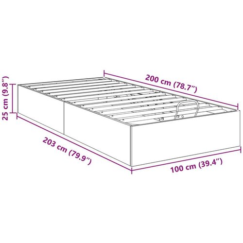  Otoman krevet Siva Sonoma 193 x 120 x 25 cm Iverica - Sivi hrast sonoma 100 x 200 cm Slike