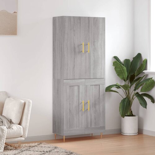 vidaXL Visoka komoda siva sonome 69 5x34x180 cm od konstruiranog drva Cene