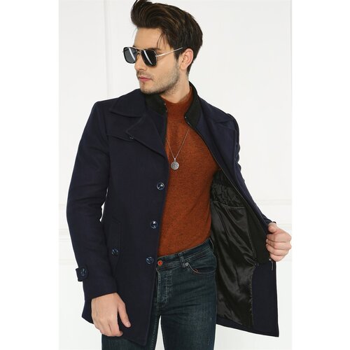 Dewberry PLT8402 MEN&amp;#039;S COAT-LACİVERT Slike