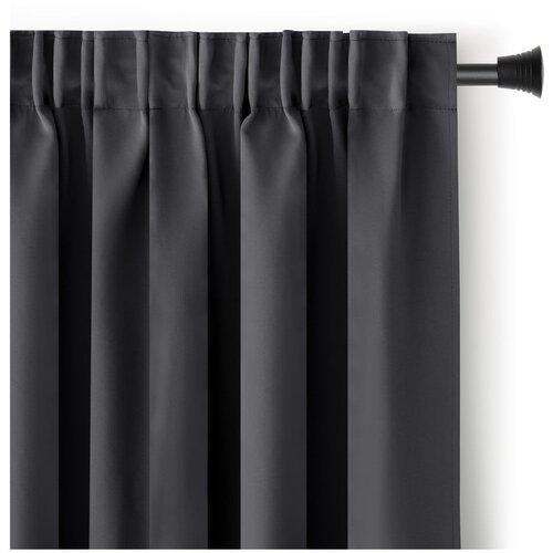 Restilo Temno siva zatemnitvena izolacijska zavesa 140x270 cm Pleat – Cene