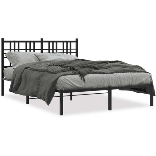 vidaXL metalni okvir za krevet s uzglavljem crni 140x190 cm Cijene
