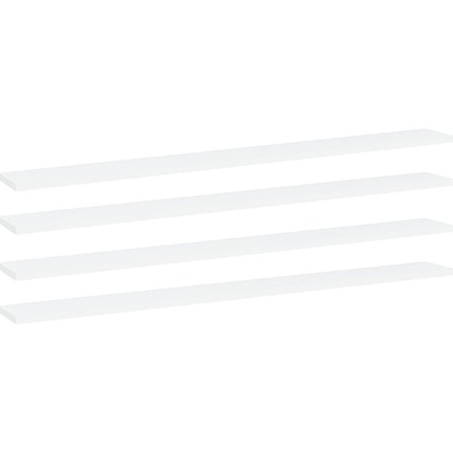 VidaXL Dodatne police za omaro 4 kosi bele 100x10x1,5 cm iverna pl. Slike