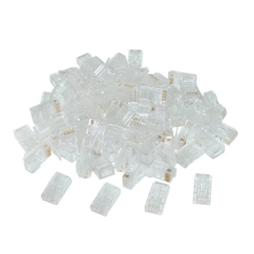 Konektor 8P8C, modular shielded 30u&amp;quot; gold plated, GEMBIRD PLUG5SP/10, 10 kom Slike