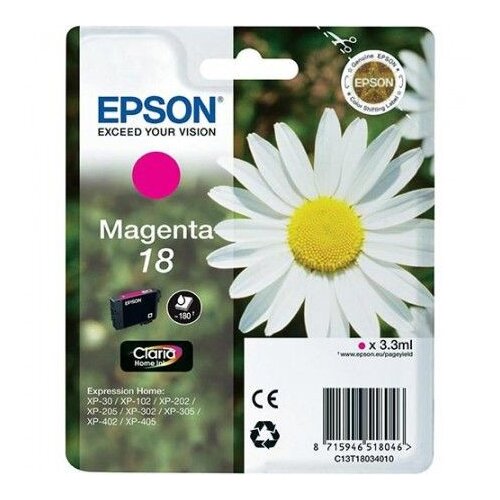 Epson Tinta T1803, magenta, 180 str. / 3ml Slike