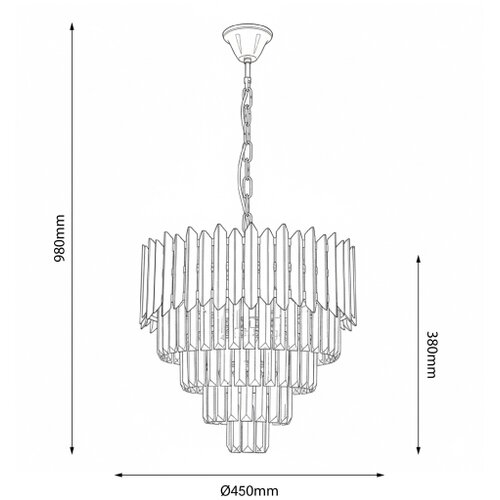  Brilagi - Luster na lancu CRISTAL 5xE14/40W/230V prečnik 45 cm Slike