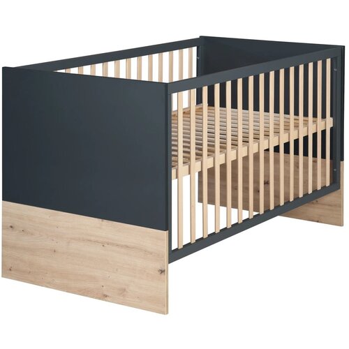 Roba Otroška posteljica v temno sivi in naravni barvi 70x140 cm Lenn – Cene