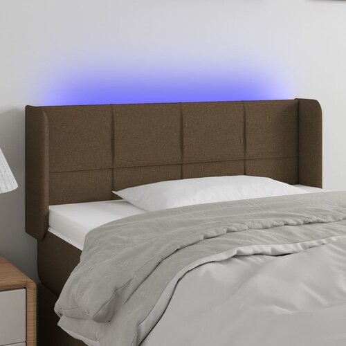  LED uzglavlje tamnosmeđe 93x16x78/88 cm od tkanine Cijene