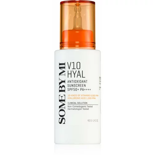 SOMEBYMI V10 Hyal Antioxidant Sunscreen intenzivna pomirjajoča in zaščitna krema SPF 50+ 40 ml