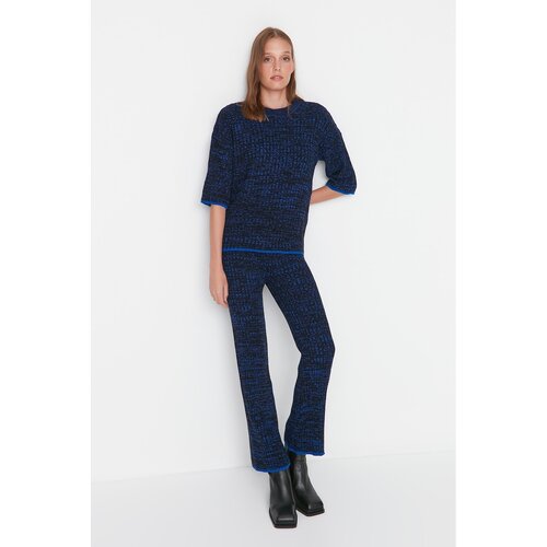 Trendyol Black Gradient Patterned Knitwear Bottom-Top Set Slike