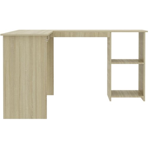  Kutni radni stol boja hrasta 120x140x75 cm konstruirano drvo Slike