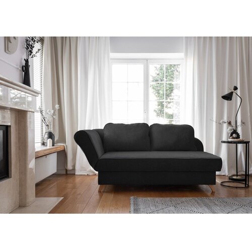 Miuform Antracitno siv ležalnik iz rebrastega žameta (levi kot) Chic Charlotte &amp;ndash; Slike