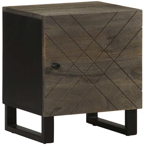 vidaXL Nočna omarica črna 40x33x46 cm trden mangov les Cene