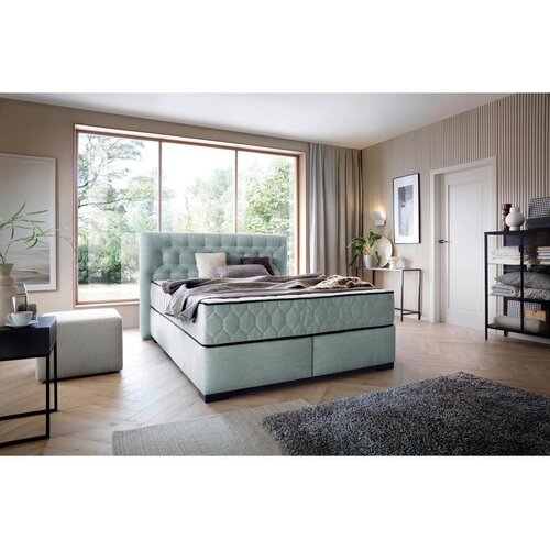 Premium Living Postelja Z Vzmetnico Prestige, Turkizna, 160x200 Slike