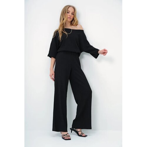 Trend Alacati Stili Ženski komplet bluza i pantalone Alc-X13470, Crni Cene