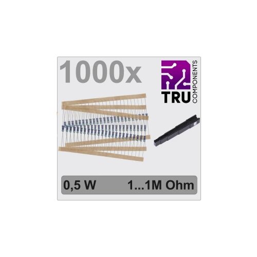 TRU COMPONENTS TC-12888480 T22P083 komplet metalnoslojnih otpora aksijalno ožičen 0.5 W 1 % 1000 St. Cijene