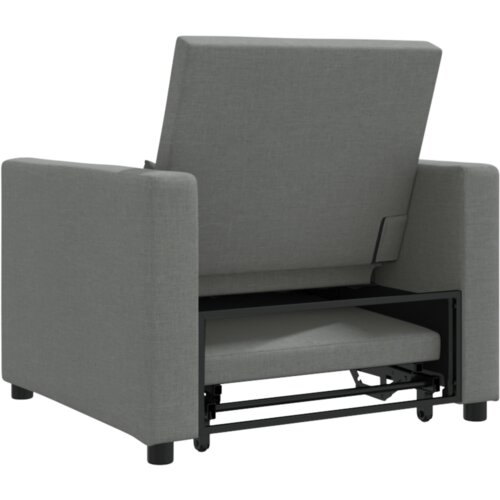  3-u-1 Singl Sofa Krevet Konvertibilna Tamno Siva Tkanina Slike