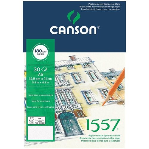 Canson Skicirka 1557 A5 180 g, 30 listna, (20631405) Cene