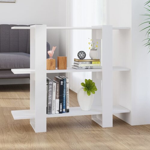 The Living Store Knjižna omara/pregrada bela 100x30x87 cm - Knjižna Omara, (21431701) Slike