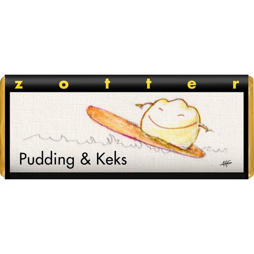 Zotter Schokoladen Bio čokolada - &amp;quot;Puding in pi&amp;scaron;kot&amp;quot; - 70 g Slike