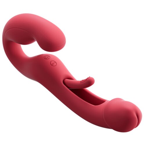 HoneyPlayBox Harmony Duo App-Controlled Strapless Strap-on Red Slike