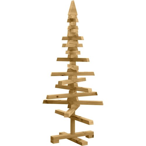  Drveno božićno drvce s stalakom Smeđa 90 cm Masivna borovina Slike