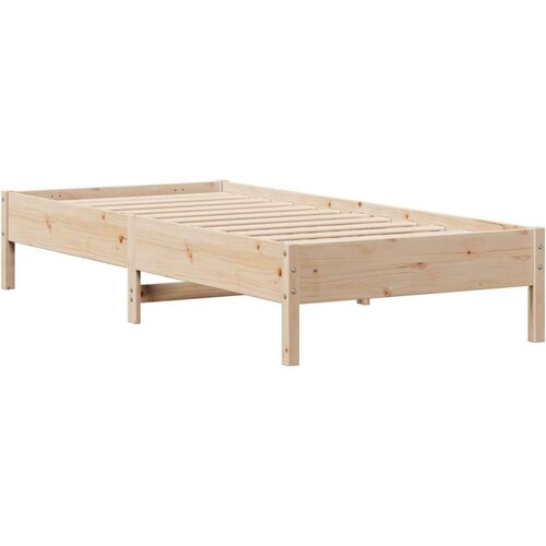 VidaXL Knjižna postelja brez vzmetnice 100x200 cm trdna borovina Slike
