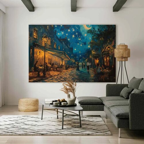  XXL slika - Paris street - painting inspired by the style of Vincent van Gogh 220x147 Cijene