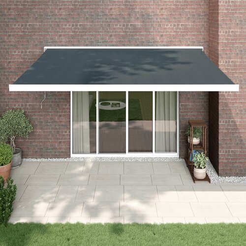 vidaXL Zložljiva tenda antracitna 4,5x3 m blago in aluminij Cene