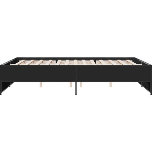 VidaXL okvir za krevet crni 160x200 cm konstruirano drvo i metal Slike