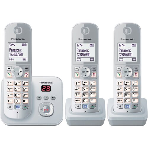 Panasonic KX-TG6823GS brezžicni telefon v perlsiverni barvi z odzivnikom Cene