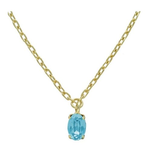 Victoria Cruz gemma aquamarine gold ogrlica sa swarovski kristalima ( a4514-10dg ) Slike