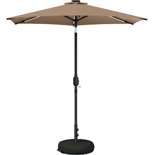 vidaXL Zunanje senčilo z LED lučmi 230 x 230 cm Poliester Taupe, (5000247974) Cene