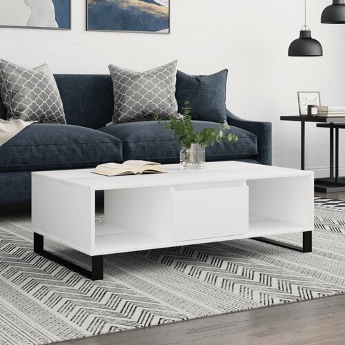 VidaXL Stolić za kavu bijeli 104 x 60 x 35 cm od konstruiranog drva Slike