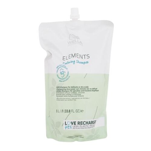 Wella Professionals Elements Calming Shampoo 1000 ml &amp;scaron;ampon osjetljivo vlasi&amp;scaron;te punilo za ženske Slike