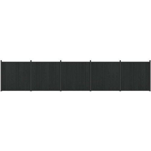 vidaXL Panel ograde 5 kom. 880 x 186 5 cm WPC i aluminij Crna - Crna 872 x 186 cm Cene