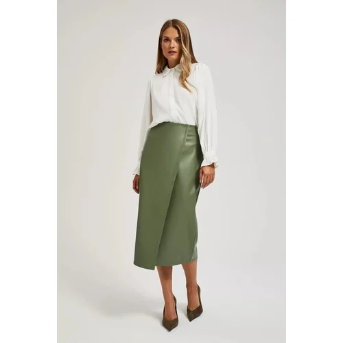 Moodo Waxed midi skirt