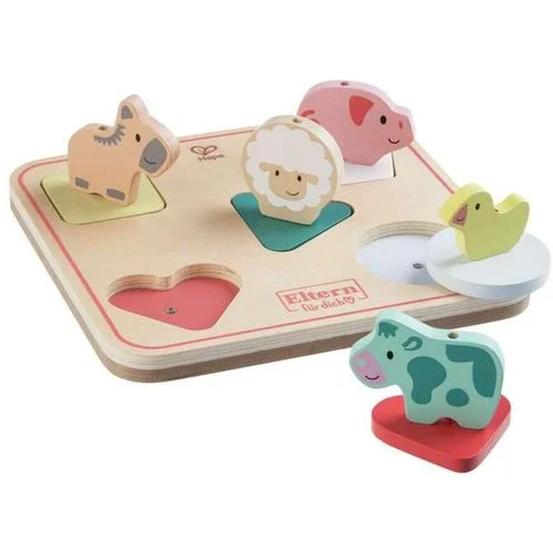 Hape Drvena slagalica sa zvukom Animal Noise Puzzle E8536B